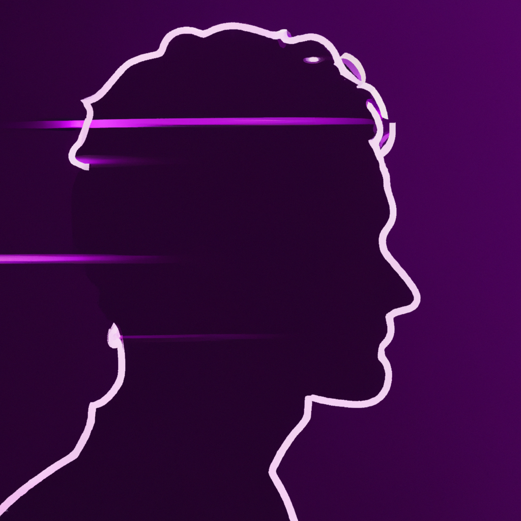 animated profile picture, neon purple background, detailed pictured, 4k, best quality